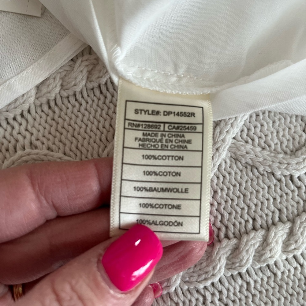 Steve Madden White Smocked Cotton Adjustable Straps Camisole Top Size Medium - Picture 6 of 14